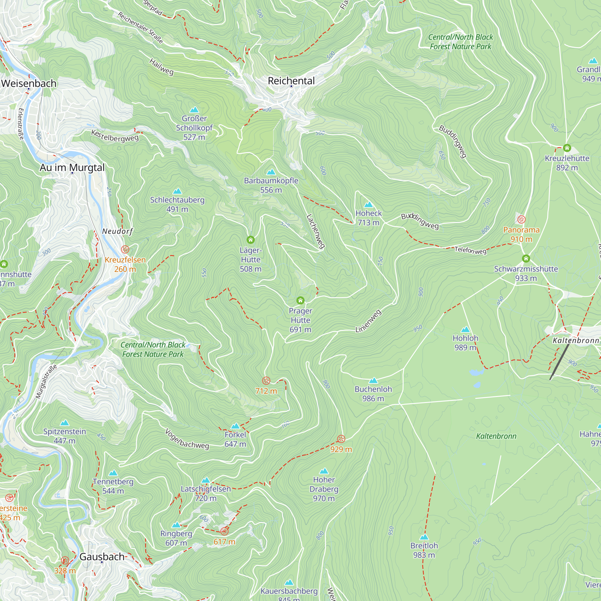 Prager Hütte map