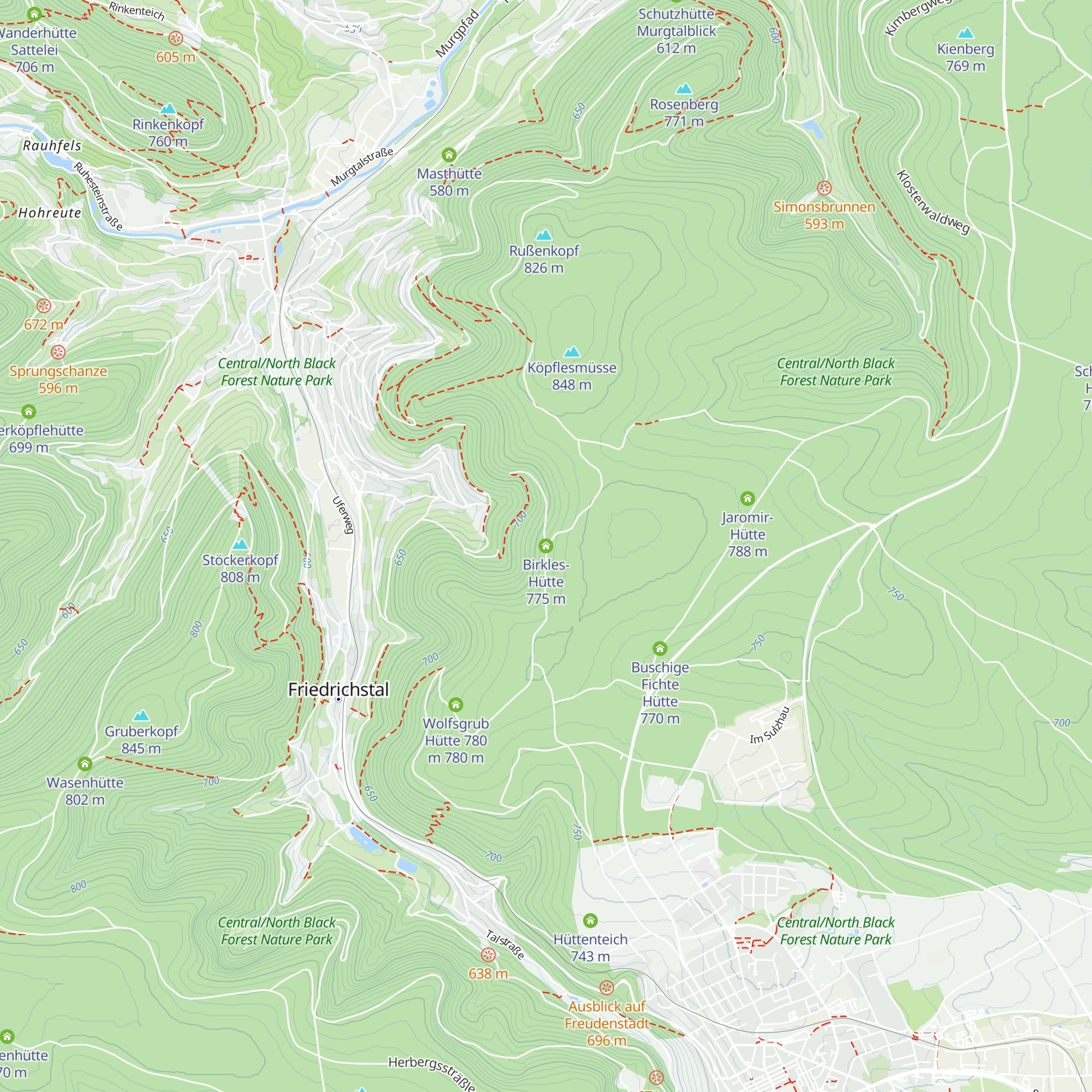Birkles-Hütte map