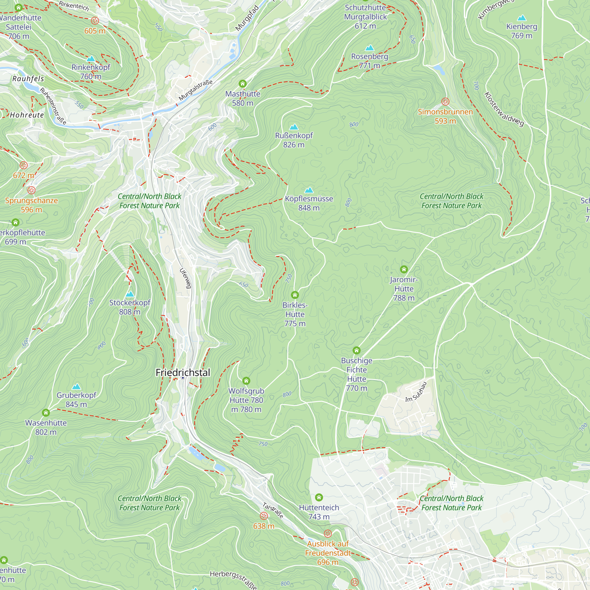 Birkles-Hütte map