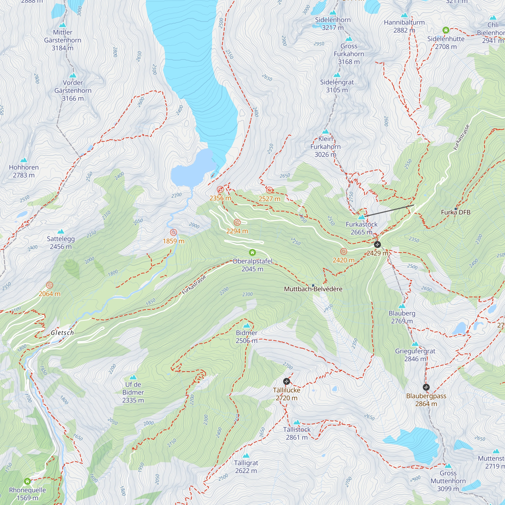 Oberalpstafel map