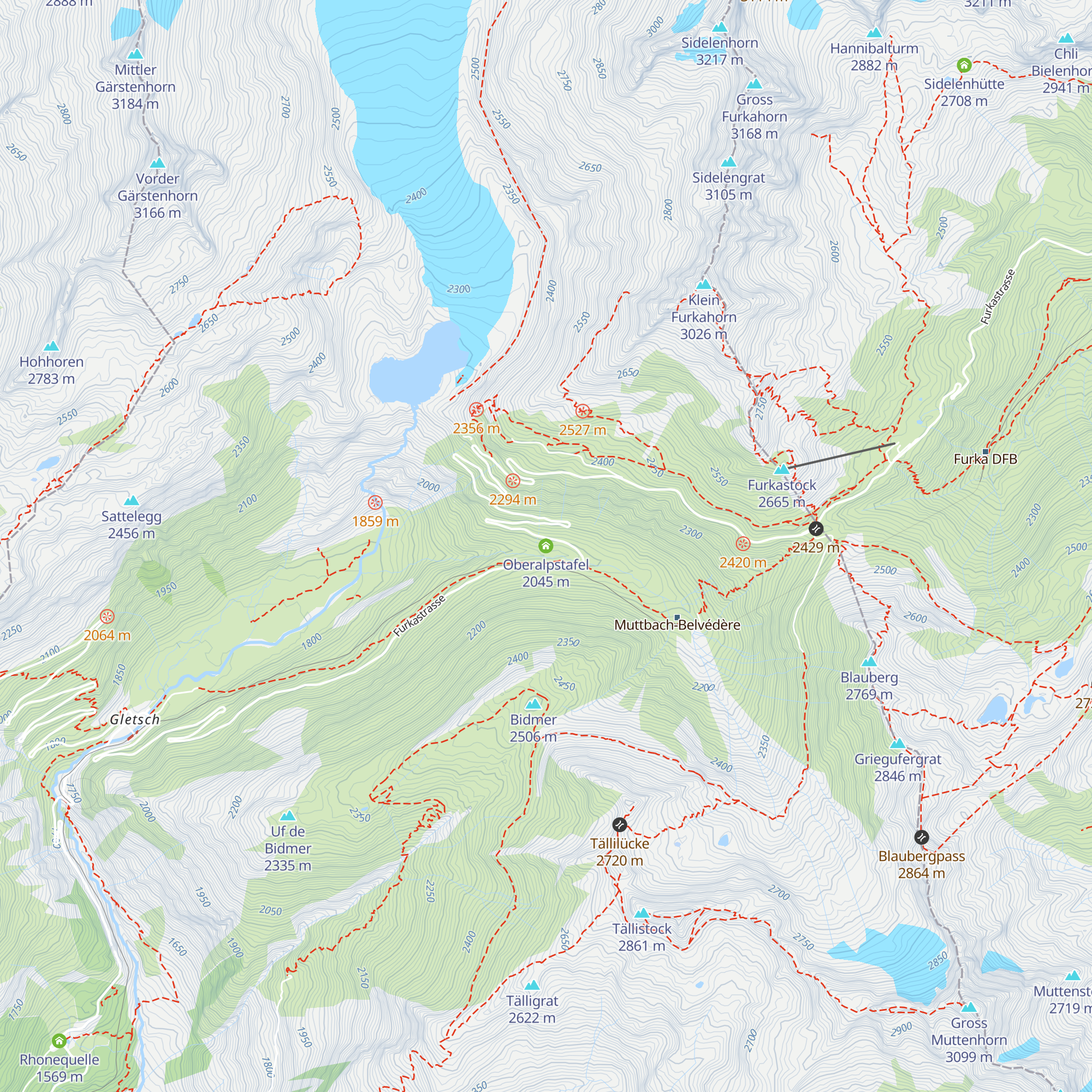 Oberalpstafel map