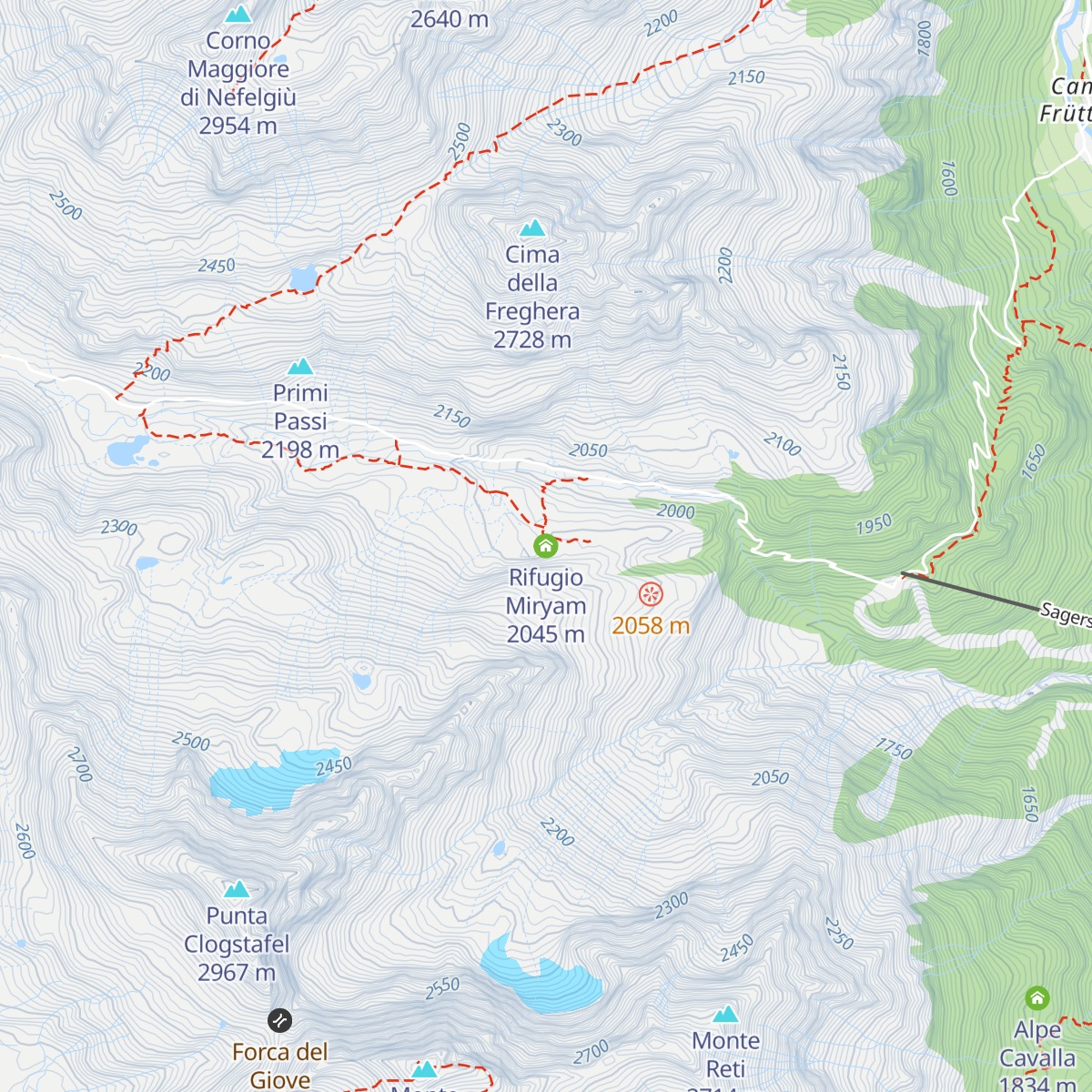 Rifugio Miryam map