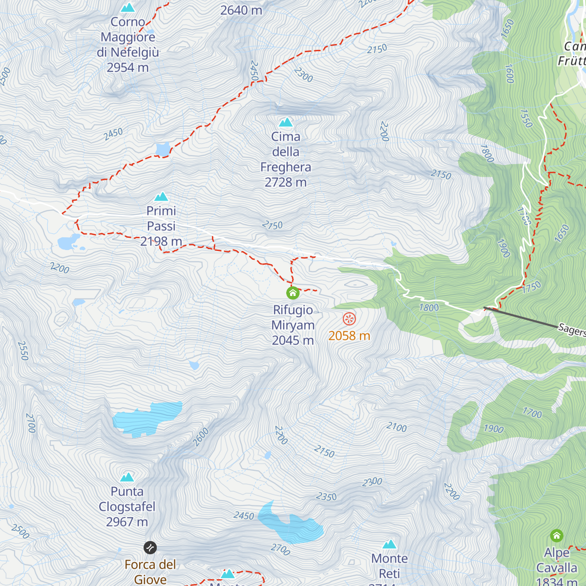 Rifugio Miryam map