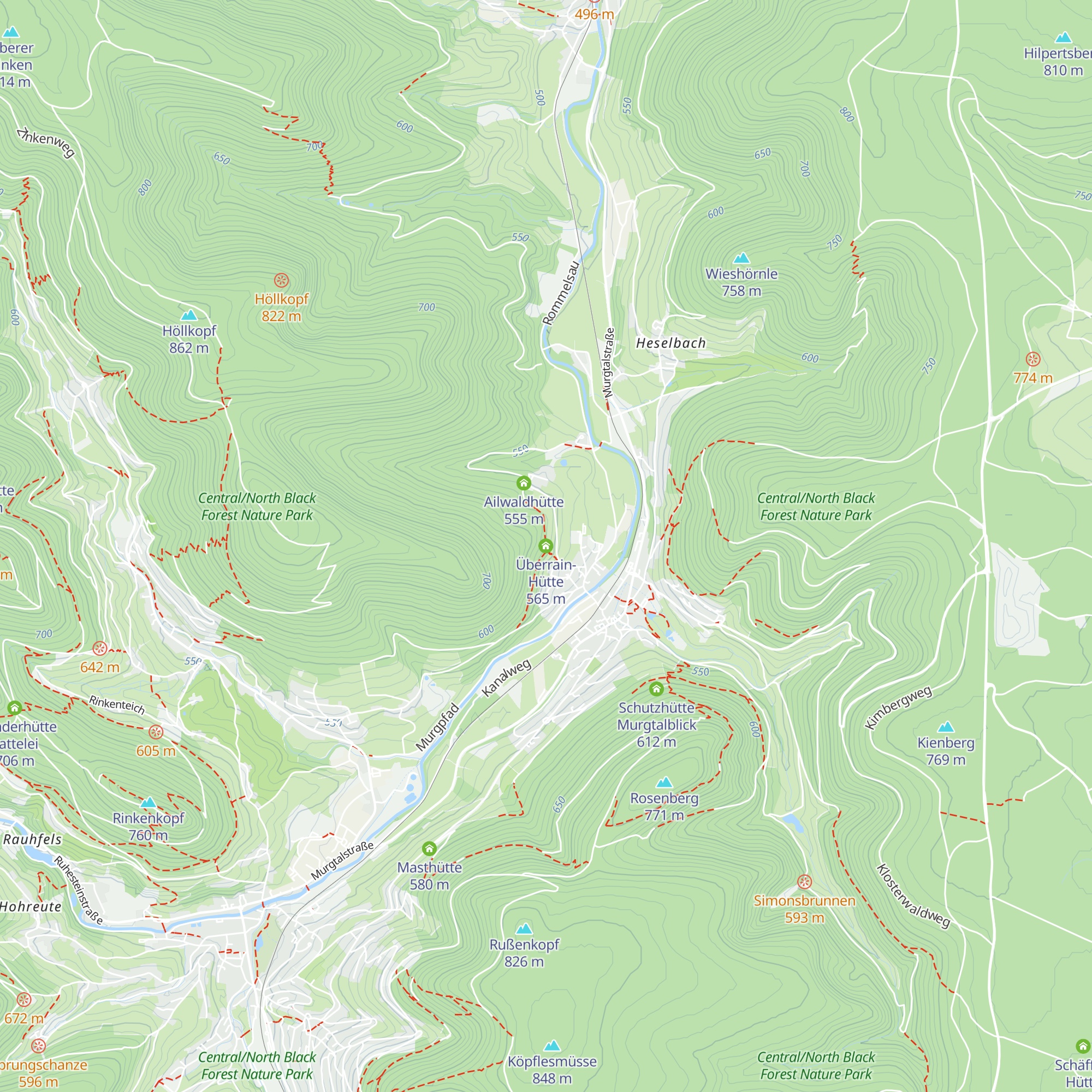 Überrain-Hütte map