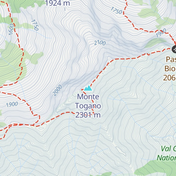 Map of Monte Togano