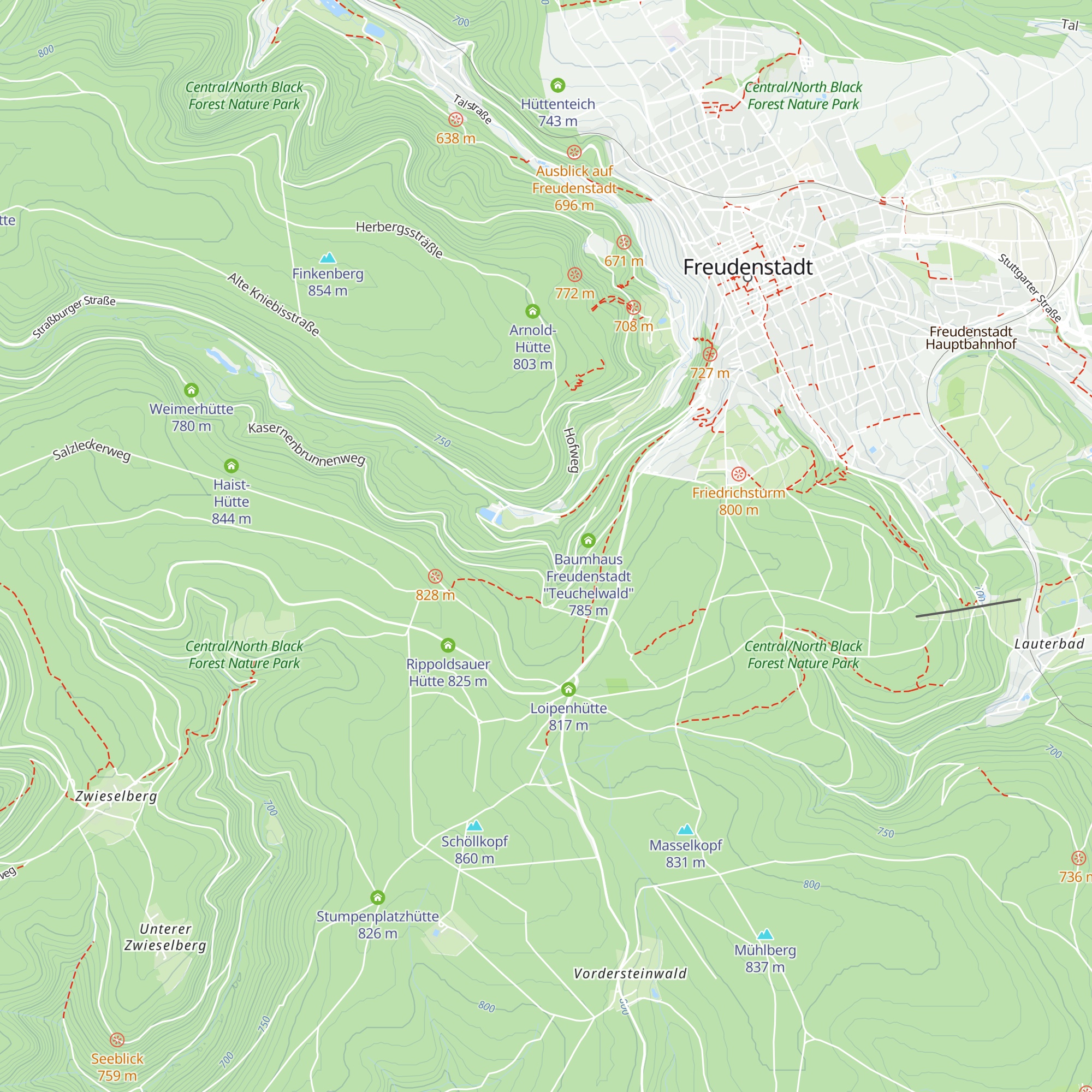 Schöneck-Hütte map
