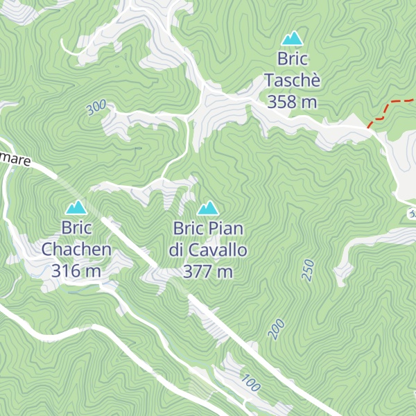 Map of Bric Pian di Cavallo