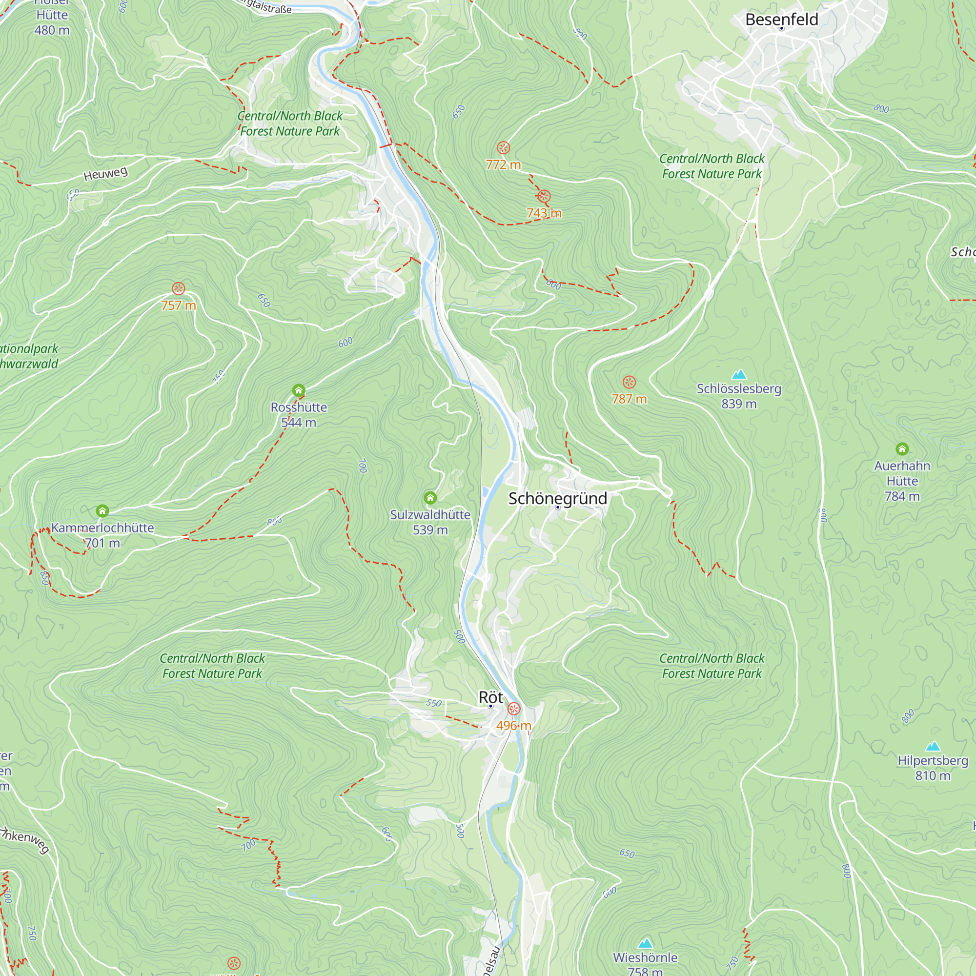 Fischerhütte Sulzwiesen-See map