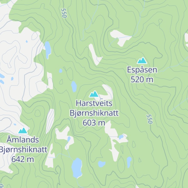 Map of Harstveits Bjørnshiknatt