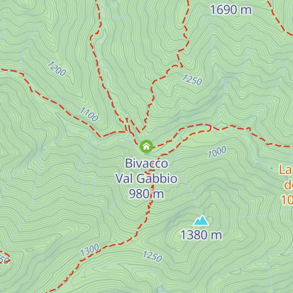 Map of Bivacco Val Gabbio
