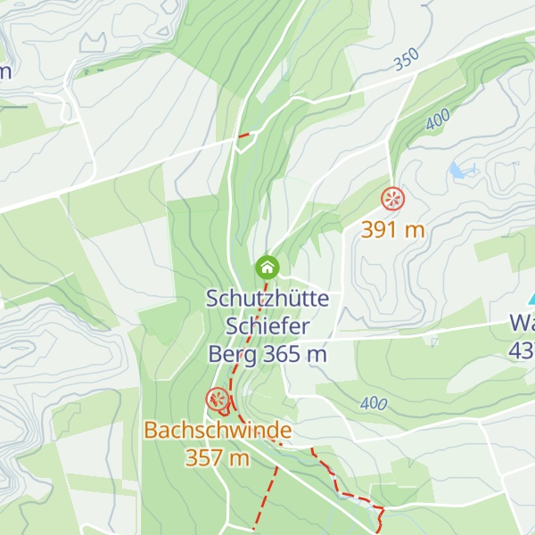 Map of Schutzhütte Schiefer Berg