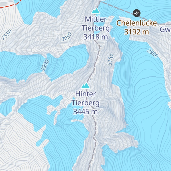 Map of Hinter Tierberg