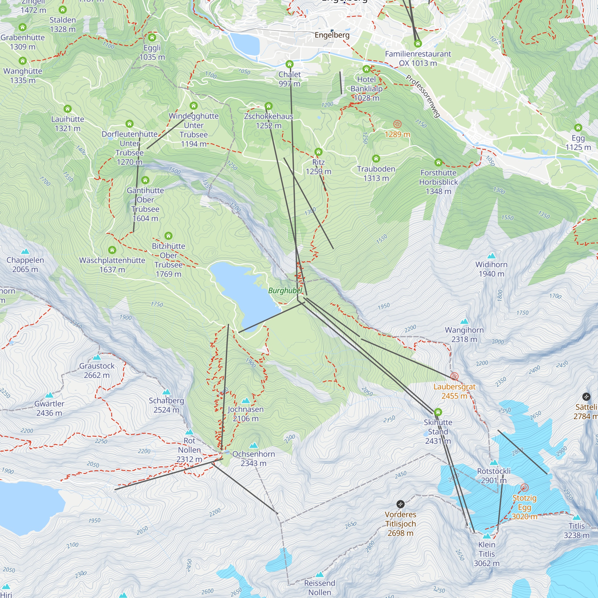 Gondelbahn Trübsee map
