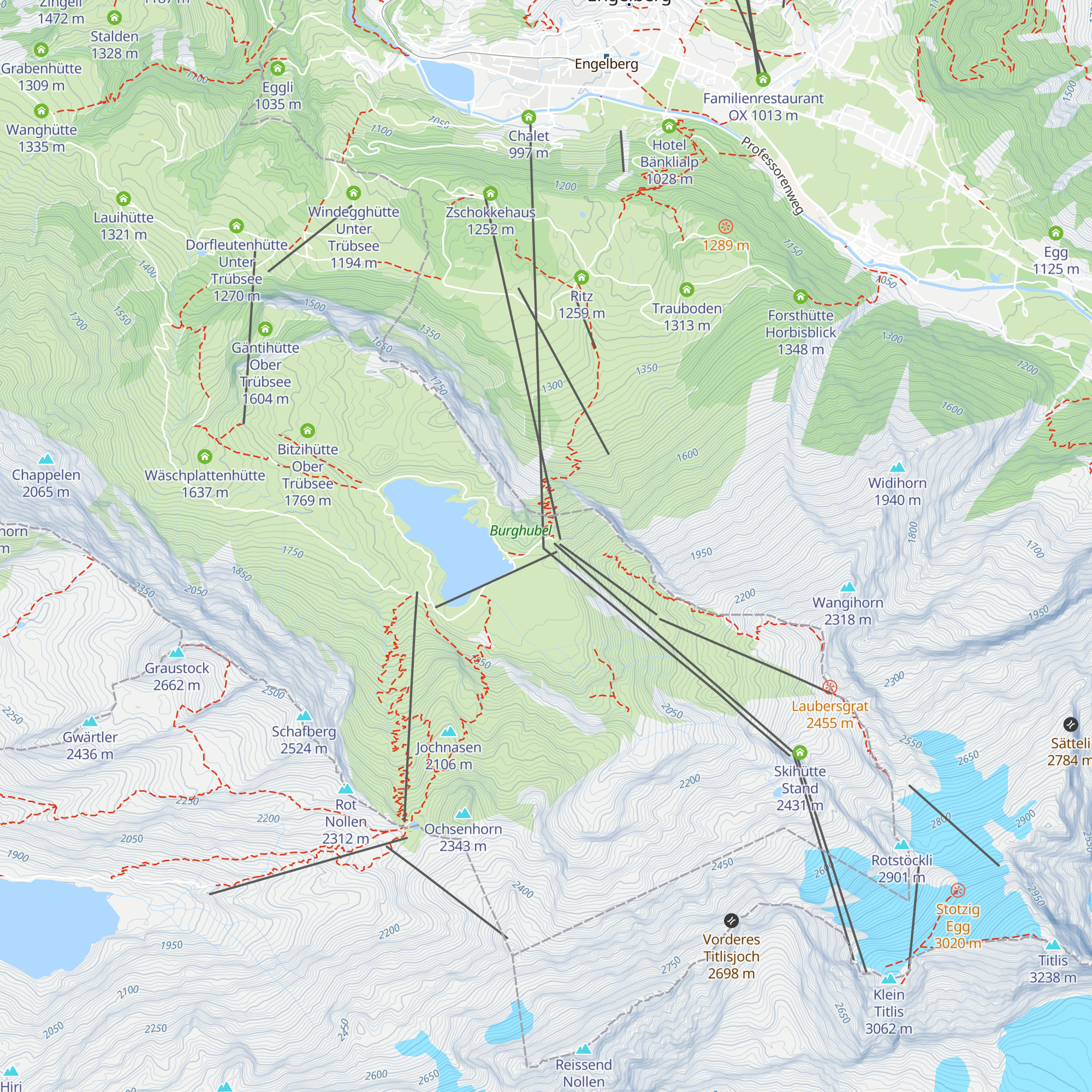 Gondelbahn Trübsee map