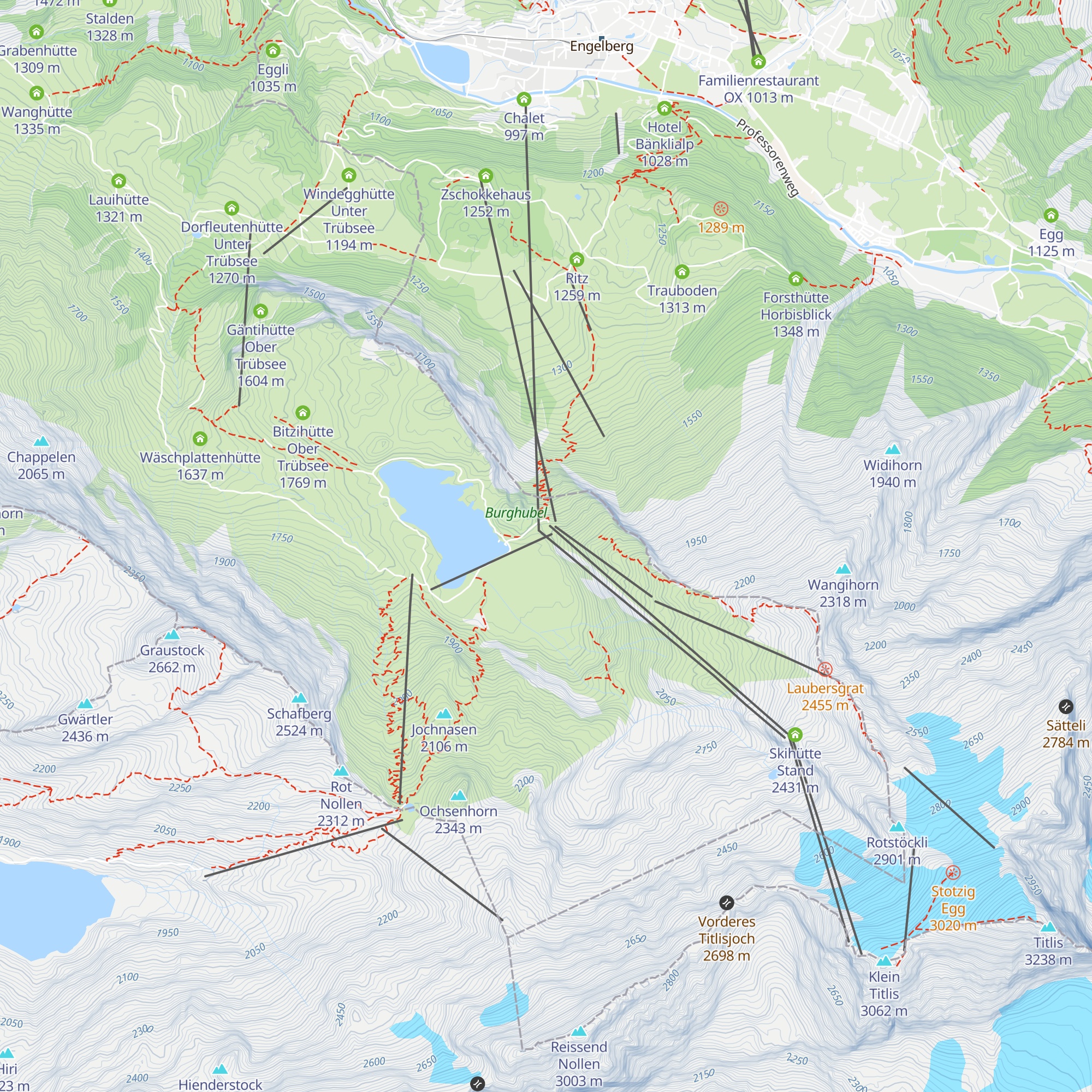 Chalet Trübsee map