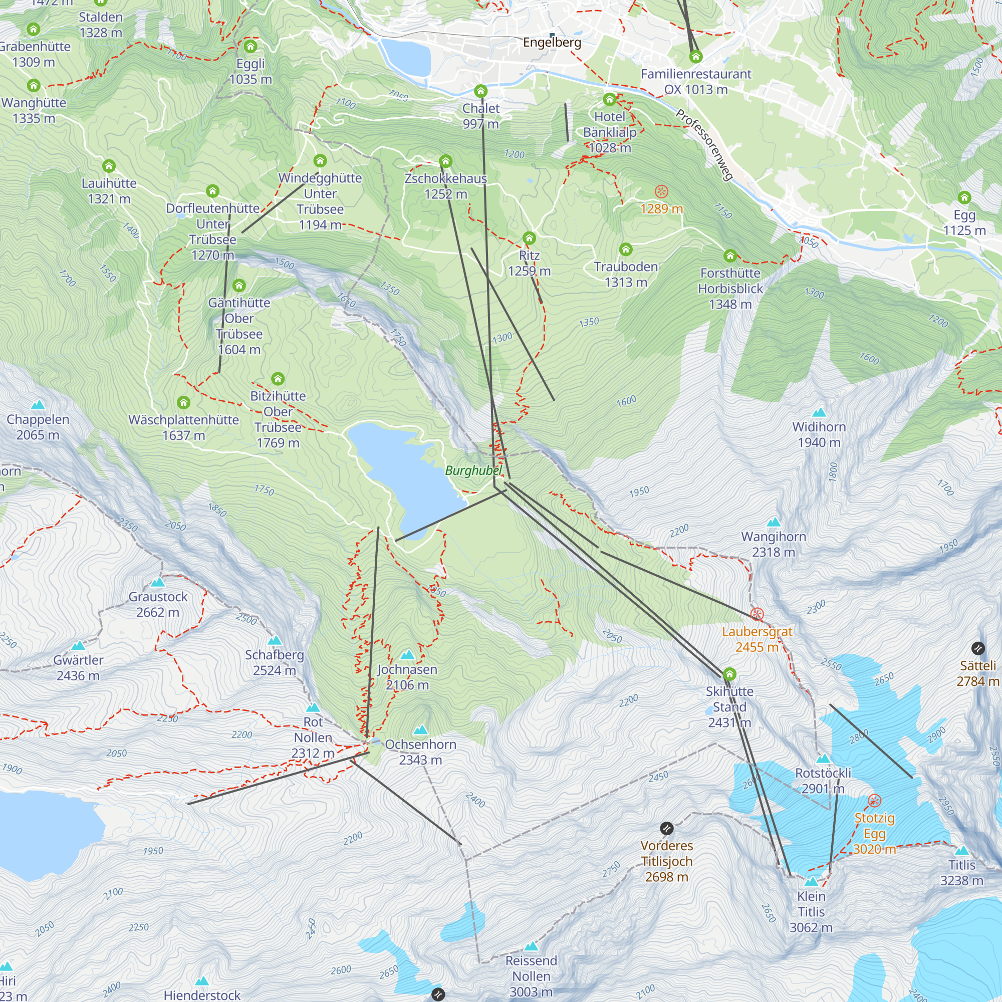 Chalet Trübsee map