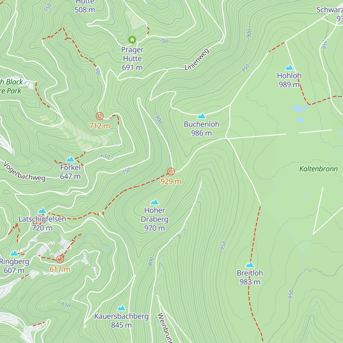 Draberg-Hütte map