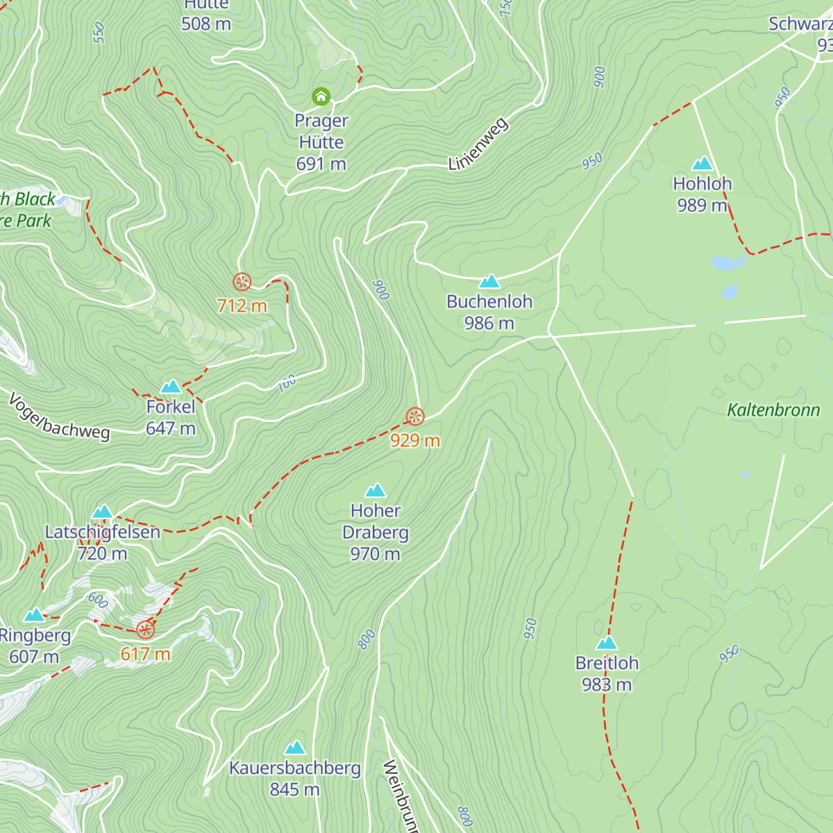 Draberg-Hütte map