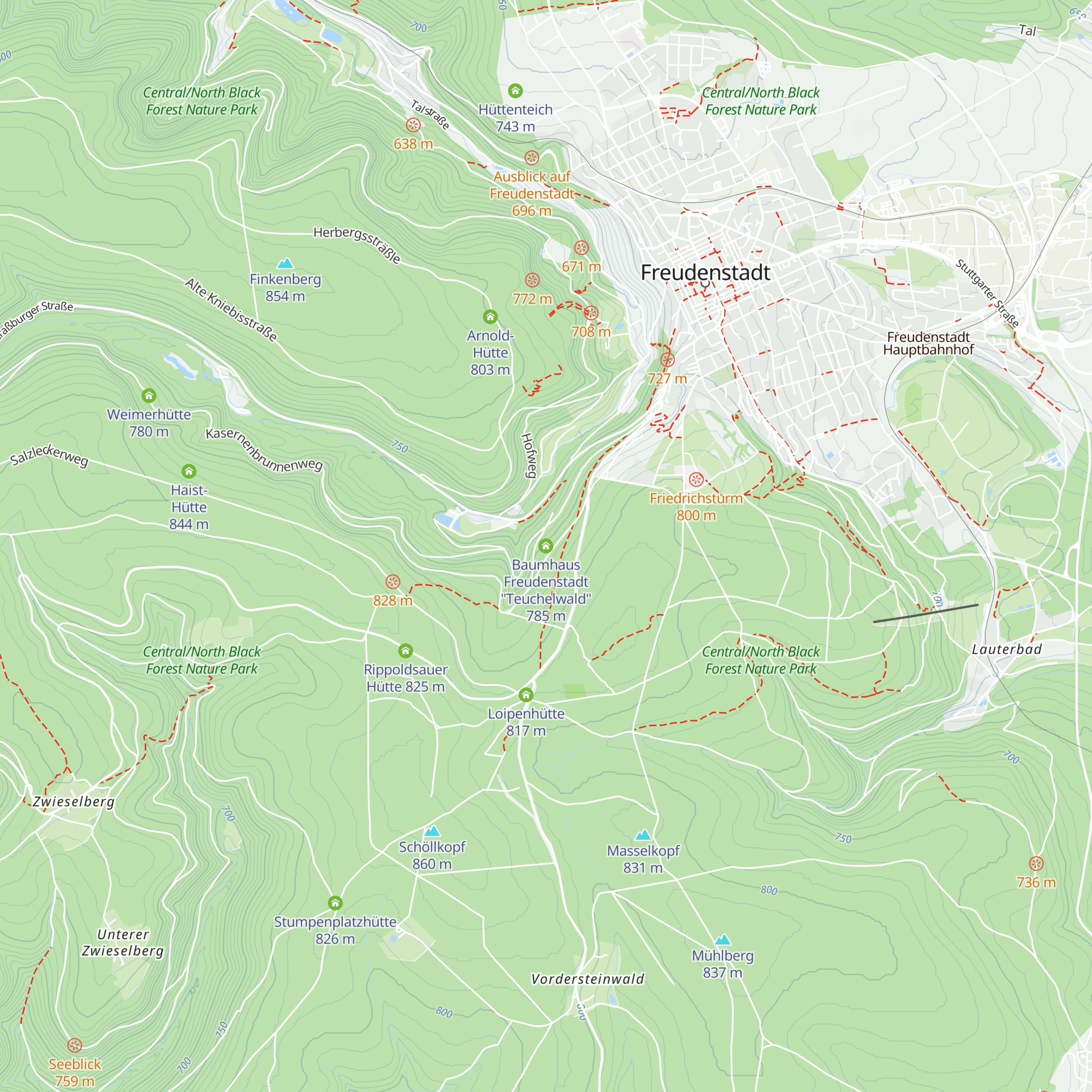 Baumhaus Freudenstadt "Teuchelwald" map