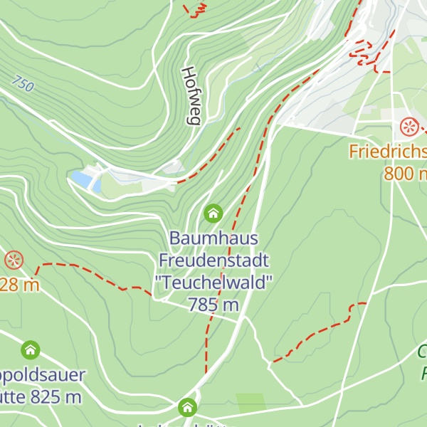 Map of Baumhaus Freudenstadt "Teuchelwald"
