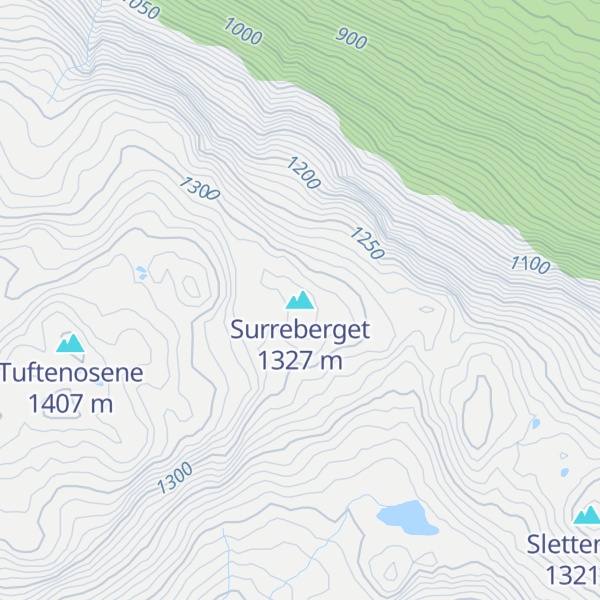 Map of Surreberget
