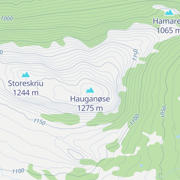Map of Hauganøse