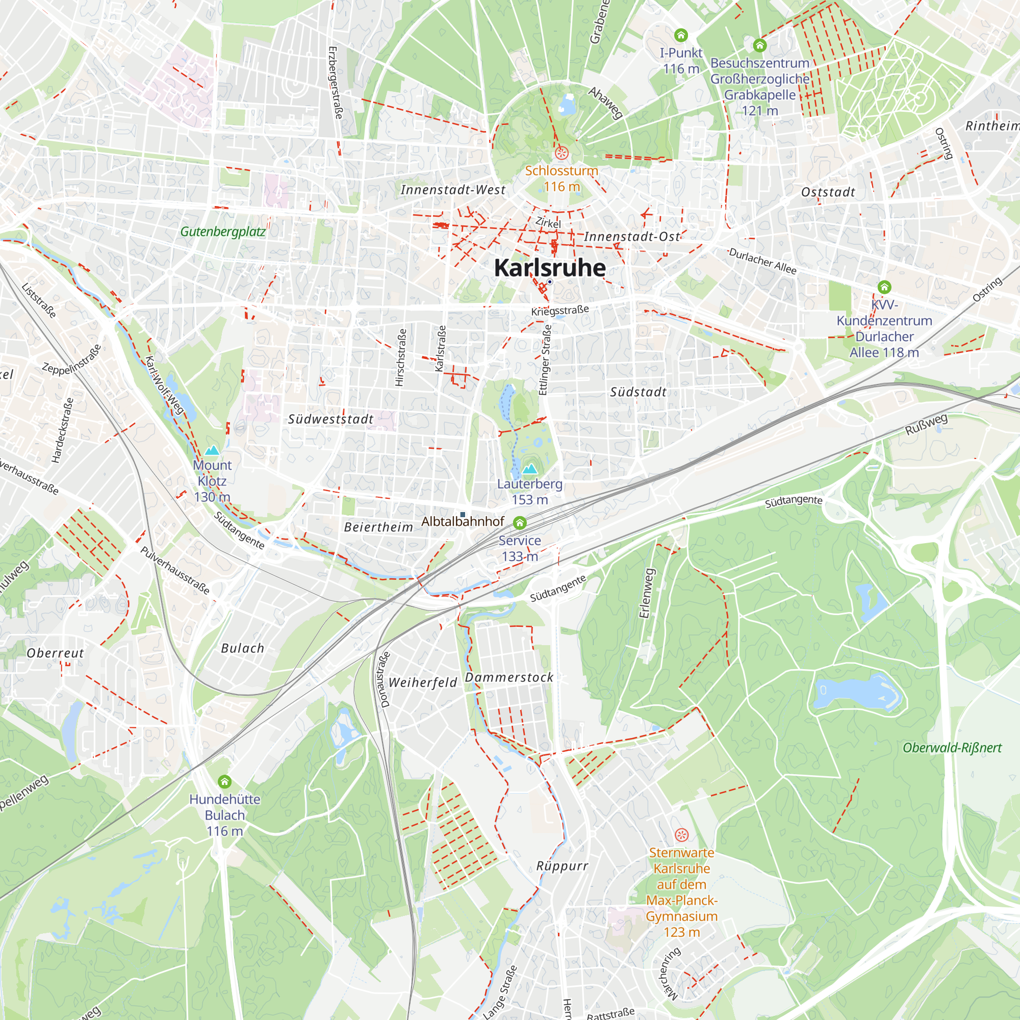 KVV Kundenzentrum Hauptbahnhof map