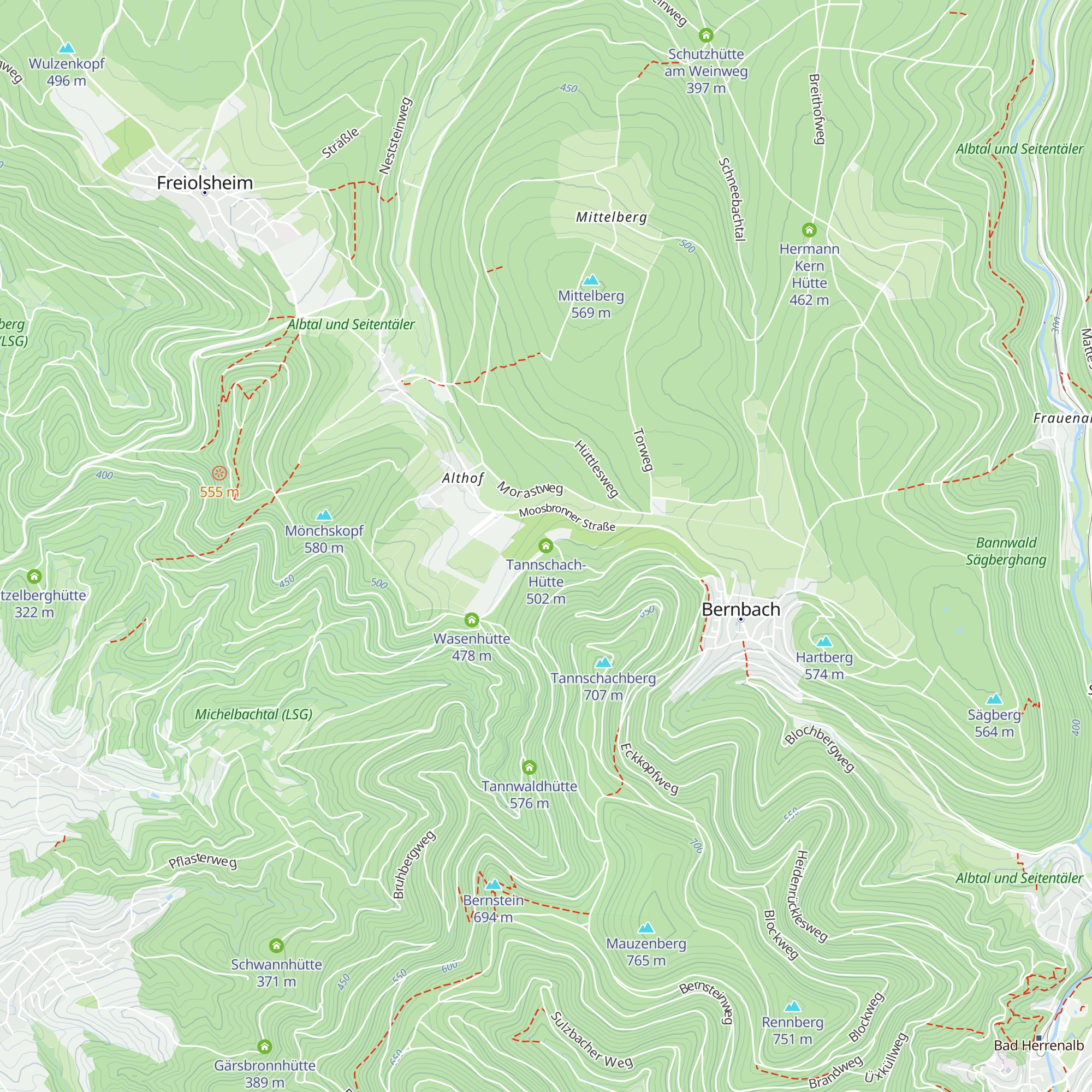 Tannschach-Hütte map