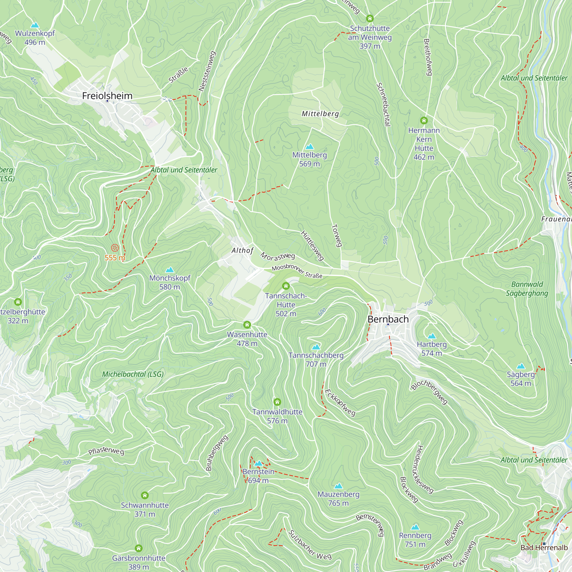 Tannschach-Hütte map