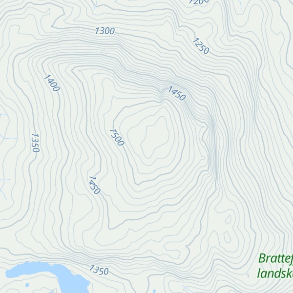 Map of Brattefjell