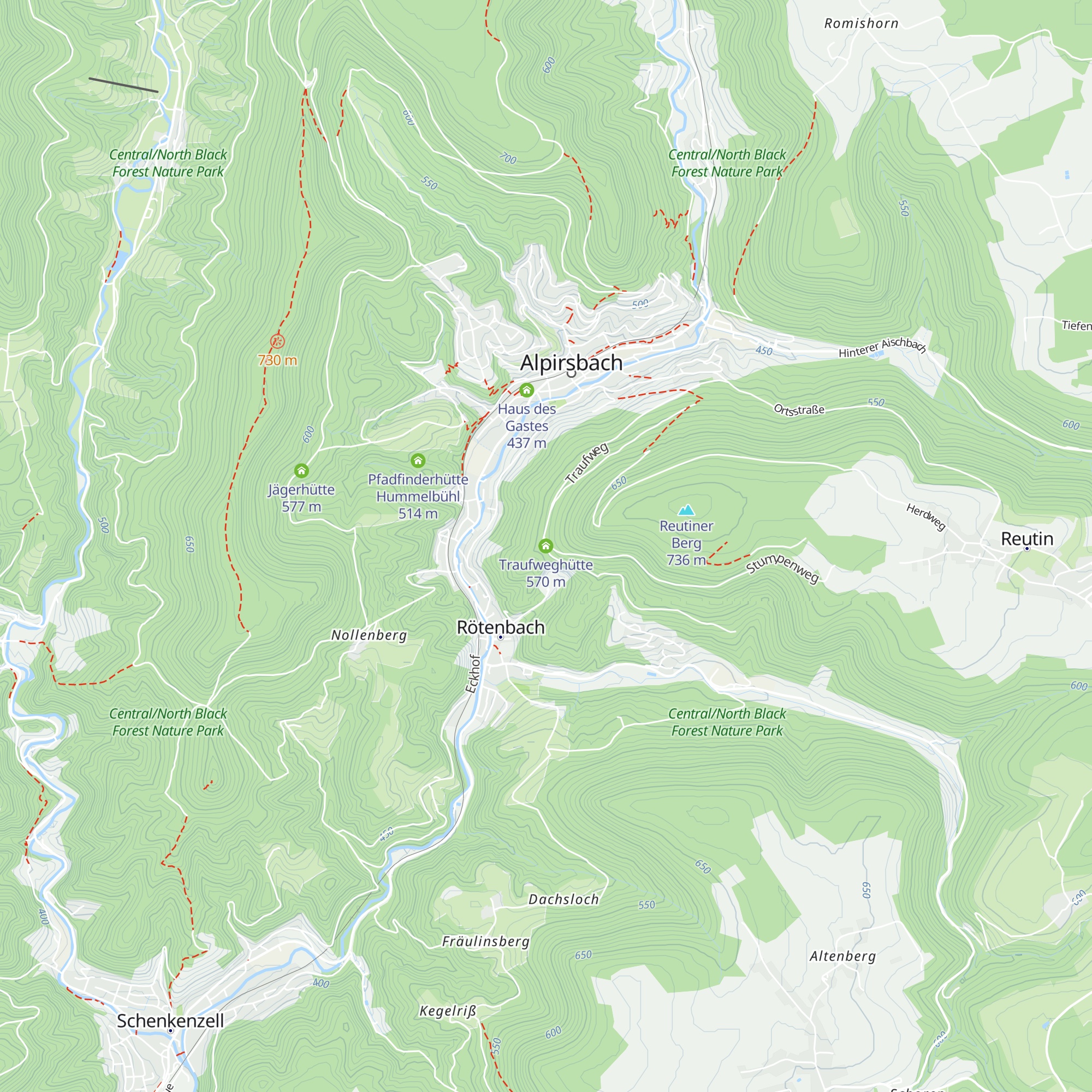 Traufweghütte map