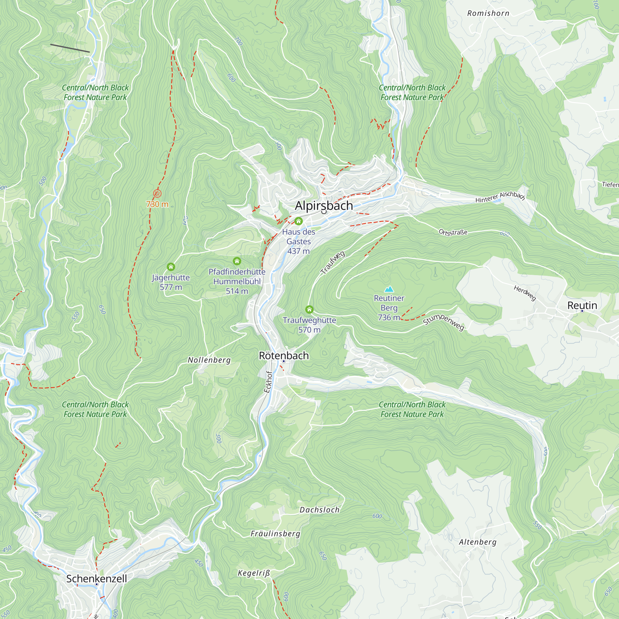 Traufweghütte map