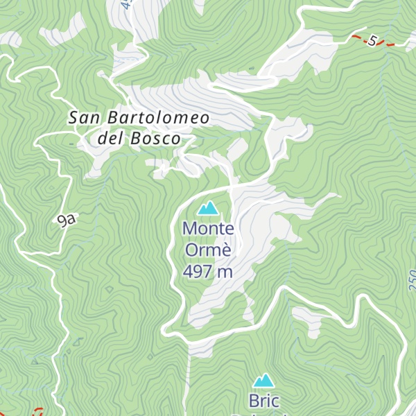 Map of Monte Ormè