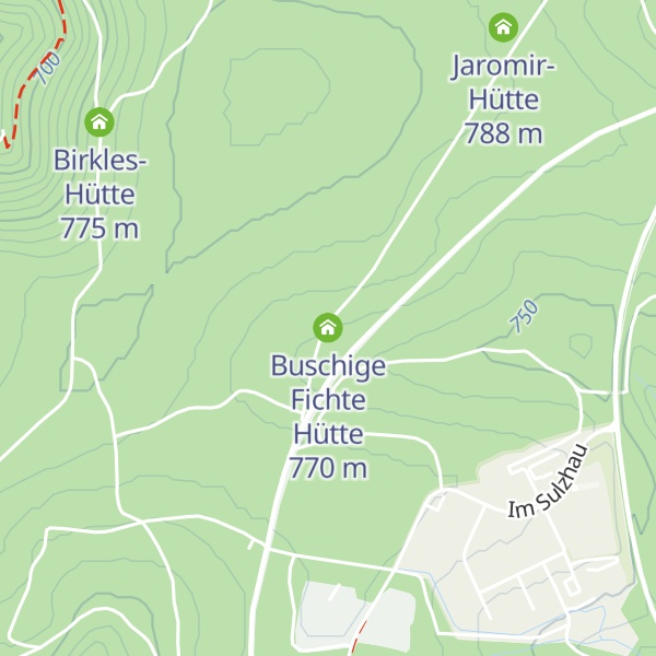 Map of Buschige Fichte Hütte
