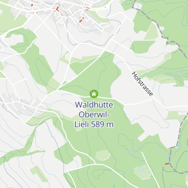 Map of Waldhütte Oberwil-Lieli