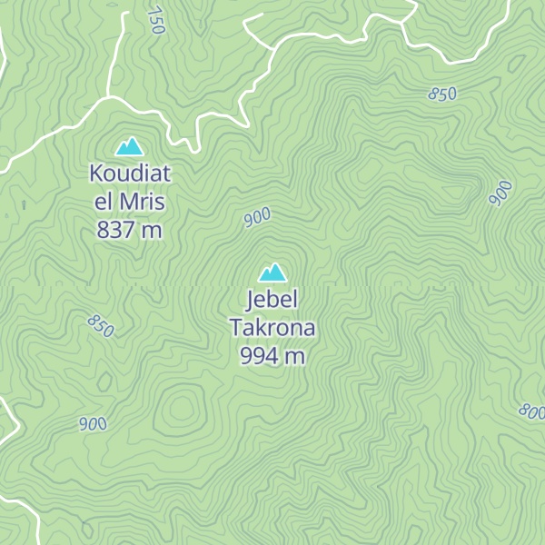 Map of Jebel Takrona
