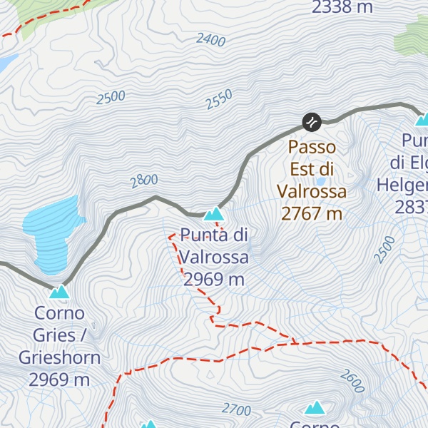 Map of Punta di Valrossa