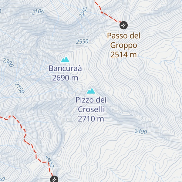 Map of Pizzo dei Croselli