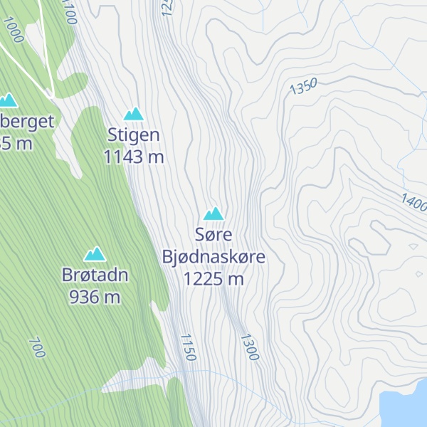 Map of Søre Bjødnaskøre