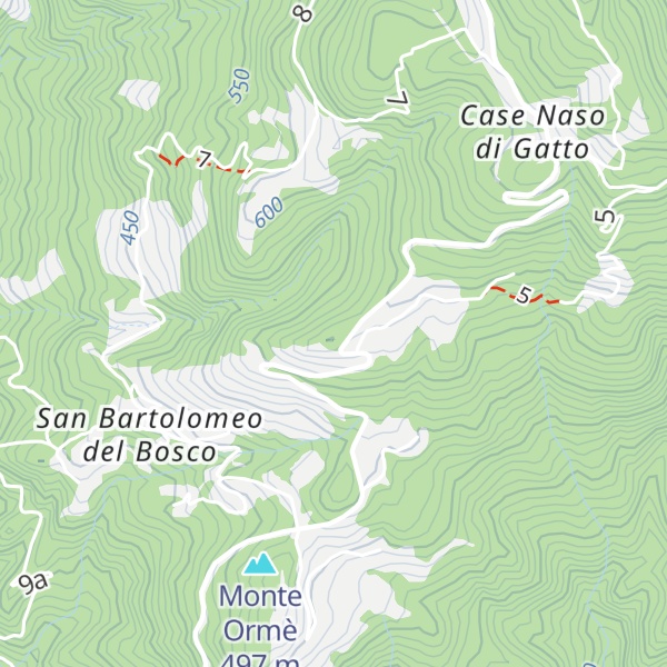 Map of Bric Cappelletta