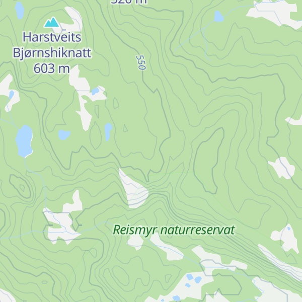 Map of Reismyrfjellet
