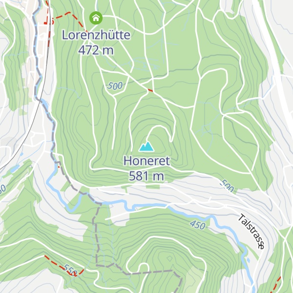 Map of Honeret