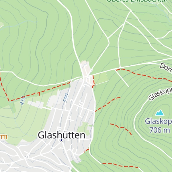 Map of Hotel-Restaurant Glashüttener Hof