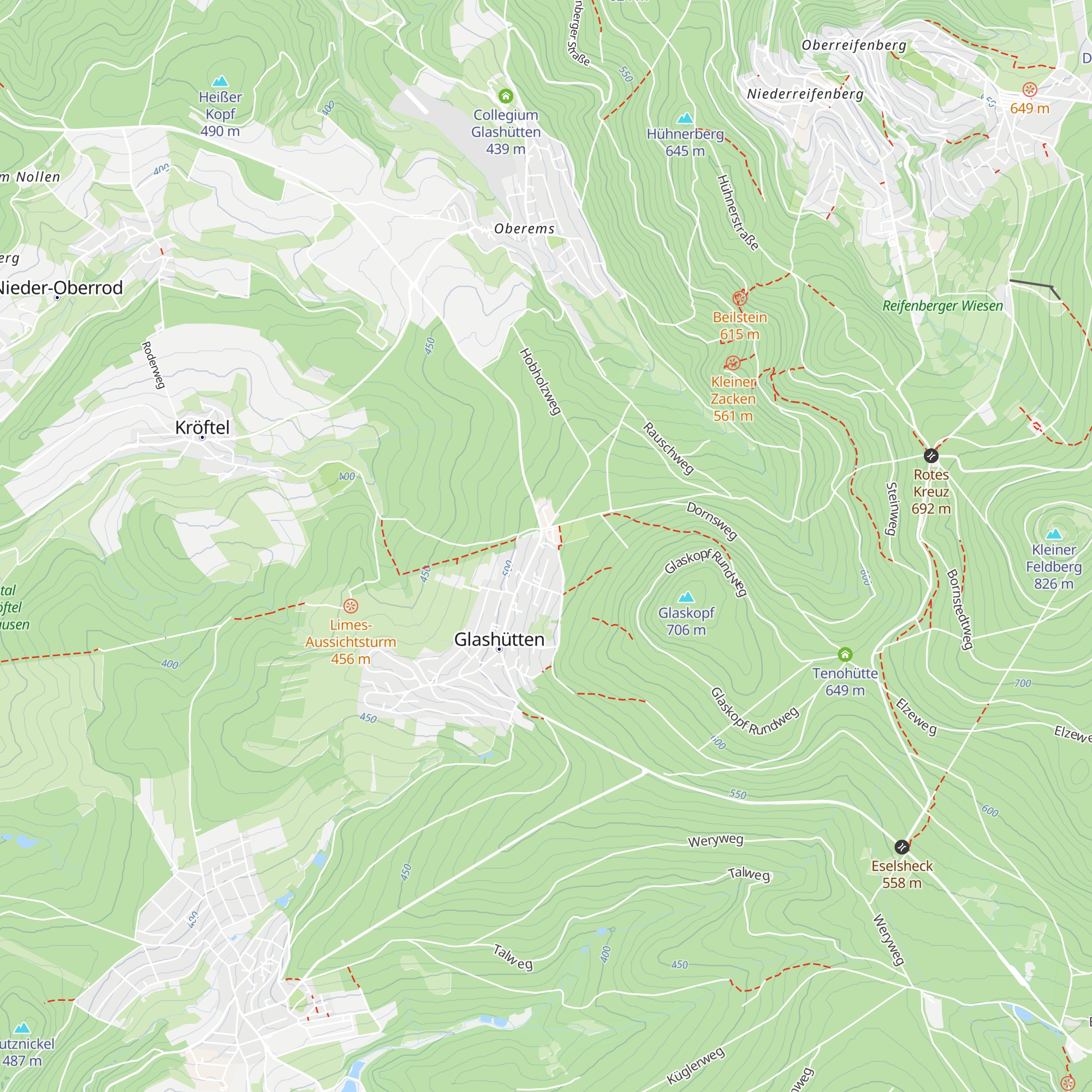 Hotel-Restaurant Glashüttener Hof map