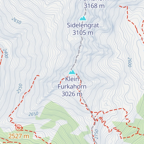 Map of Klein Furkahorn