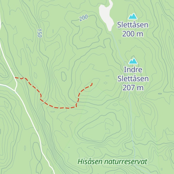 Map of Hisåsen