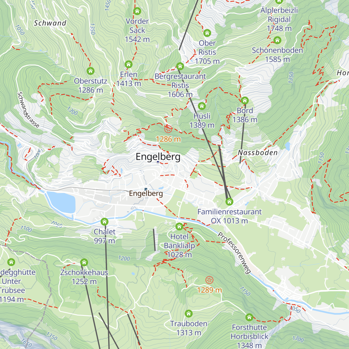 Tourist Information Engelberg-Titlis map
