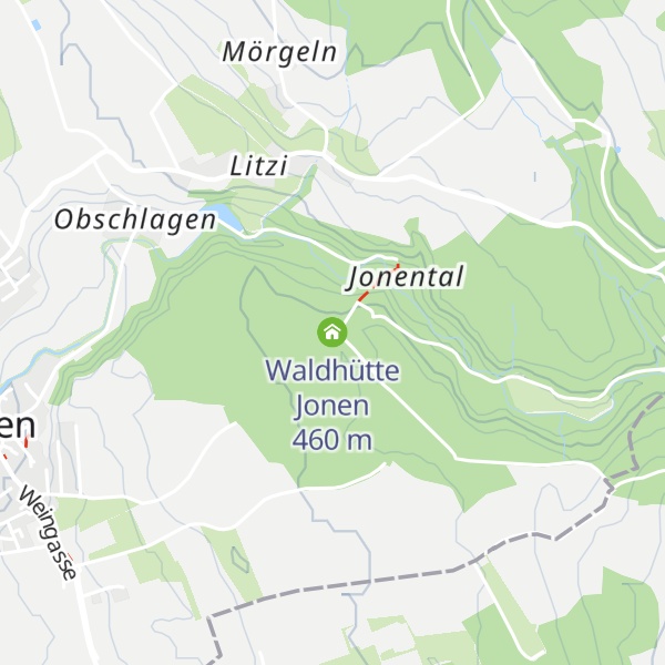 Map of Waldhütte Jonen