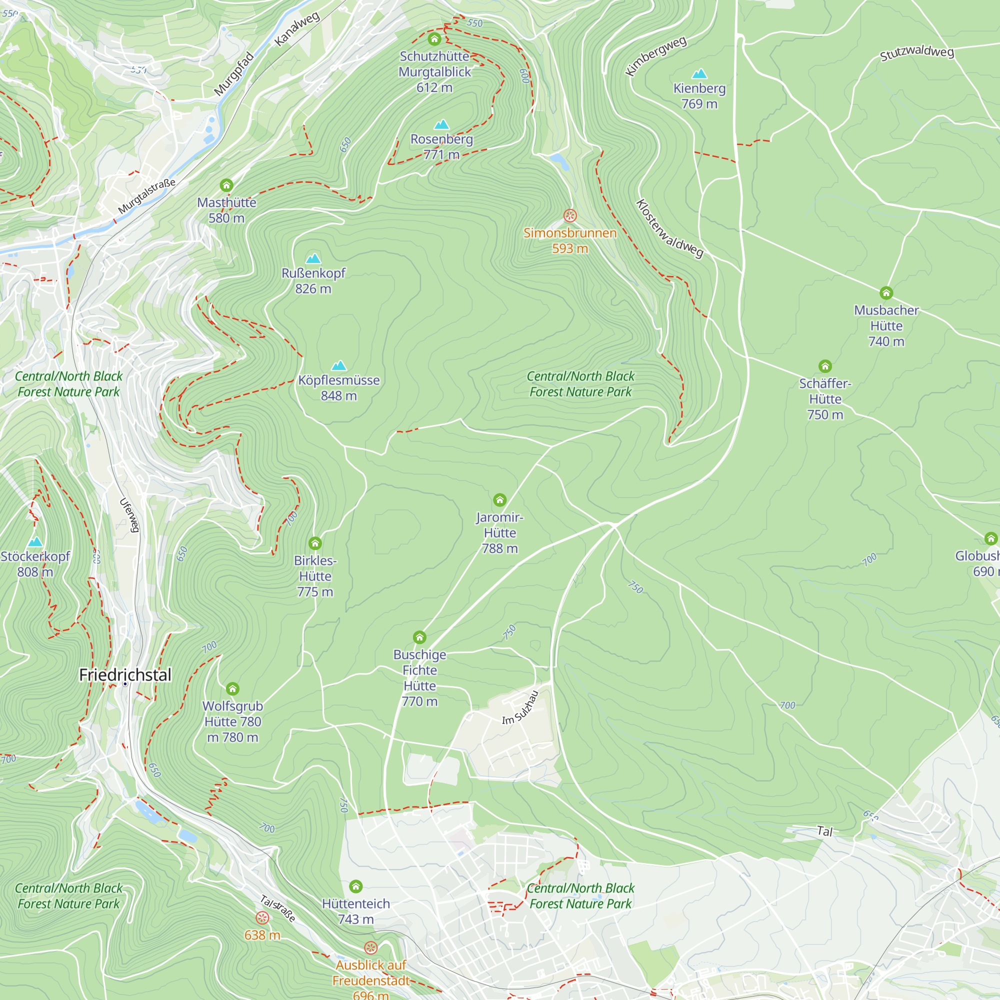 Jaromir-Hütte map