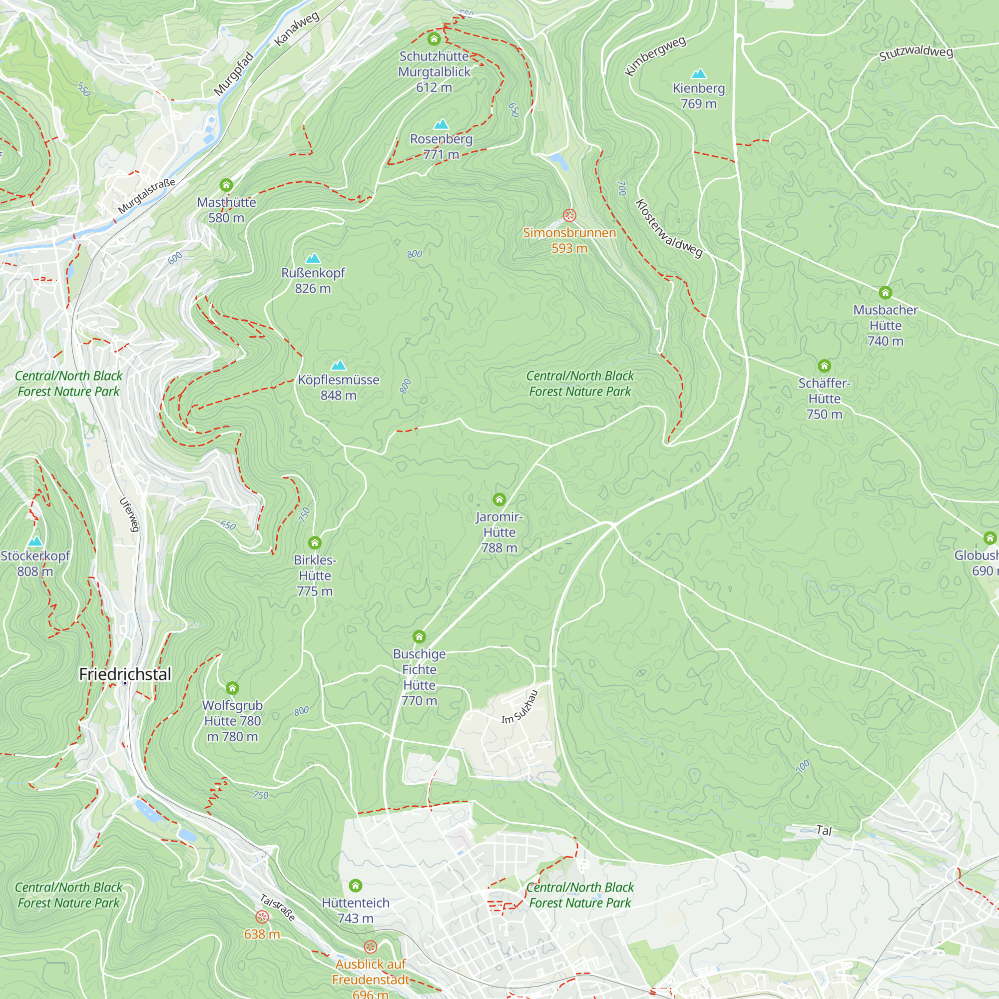 Jaromir-Hütte map